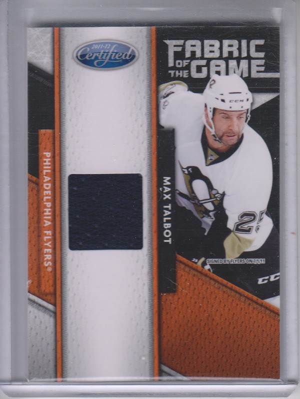 2011-12 Certified Fabric of the Game #121 Max Talbot/399