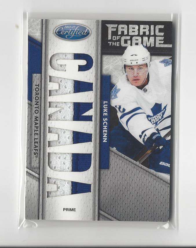 2011-12 Certified Fabric of the Game National Die Cut Prime #139 Luke Schenn