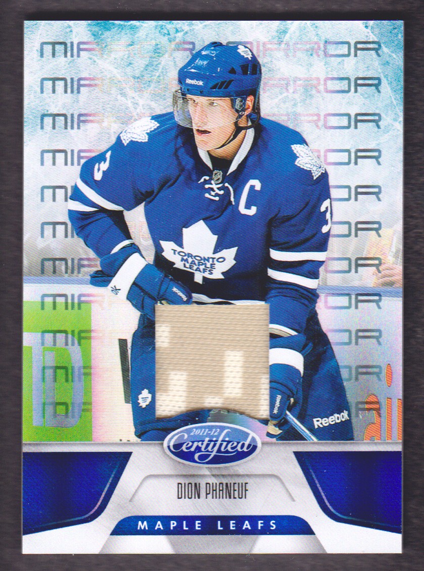 2011-12 Certified Mirror Blue Materials #105 Dion Phaneuf/99