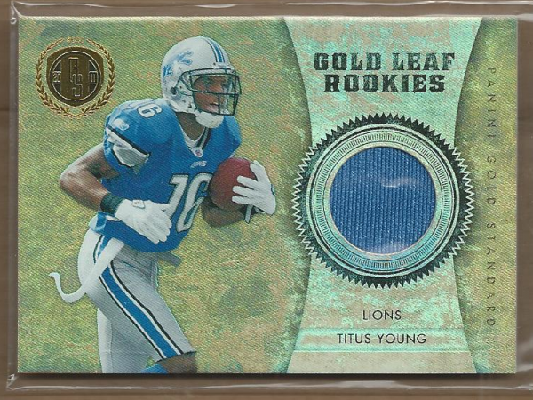2011 Panini Gold Standard Gold Leaf Rookies Materials #15 Titus Young