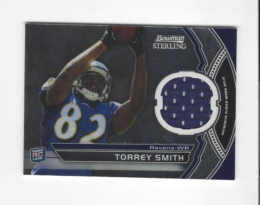 2011 Bowman Sterling #BSRTS Torrey Smith JSY RC