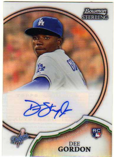 2011 Bowman Sterling Dee Gordon #15 Rookie Autographs RC Auto Dodgers