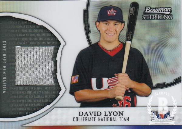 2011 Bowman Sterling USA Baseball Relics #DL David Lyon