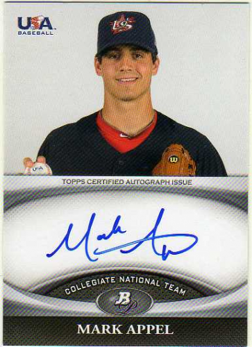 2011 Bowman Platinum Team USA National Team Autographs #MA Mark Appel