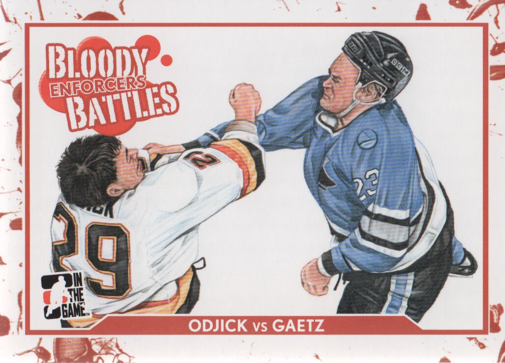 2011-12 ITG Enforcers #79 Gino Odjick BB/Link Gaetz