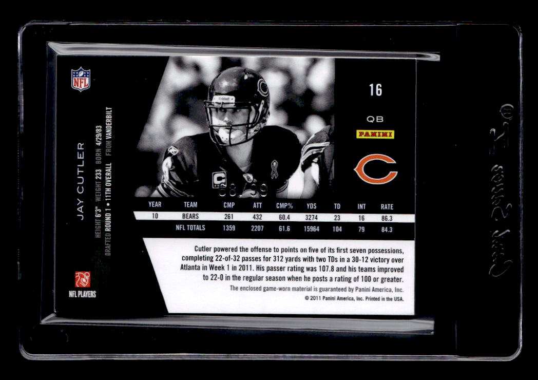 2011 Limited Threads #16 Jay Cutler/99 back image