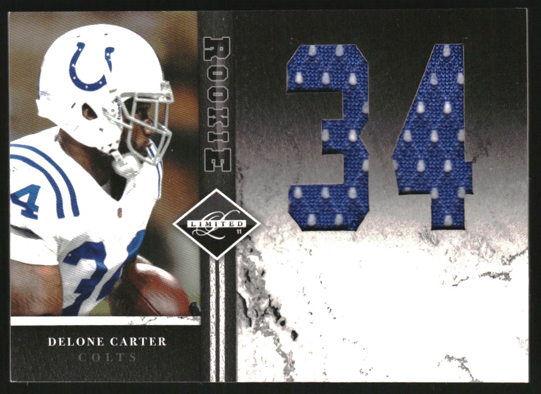 2011 Limited Rookie Jumbo Jerseys Jersey Number #20 Delone Carter/49