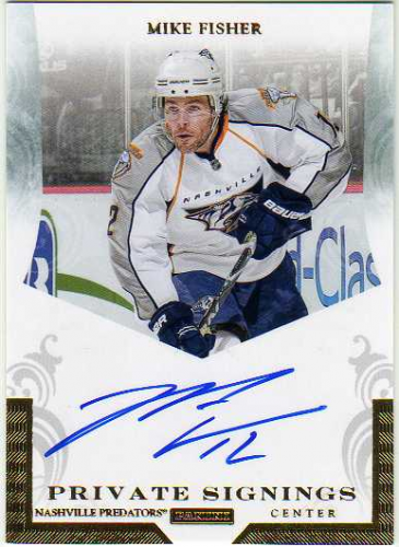 2011-12 Panini Private Signings #FIS Mike Fisher
