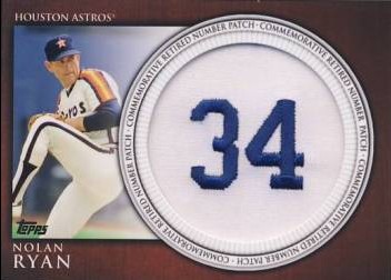 2012 Topps Retired Number Patches #NR Nolan Ryan