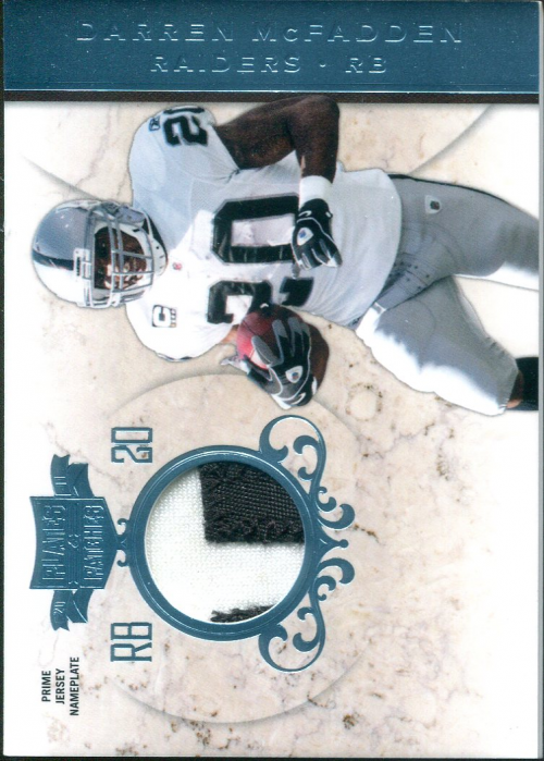 2011 Panini Plates and Patches Jerseys Prime Nameplate #20 Darren McFadden/25