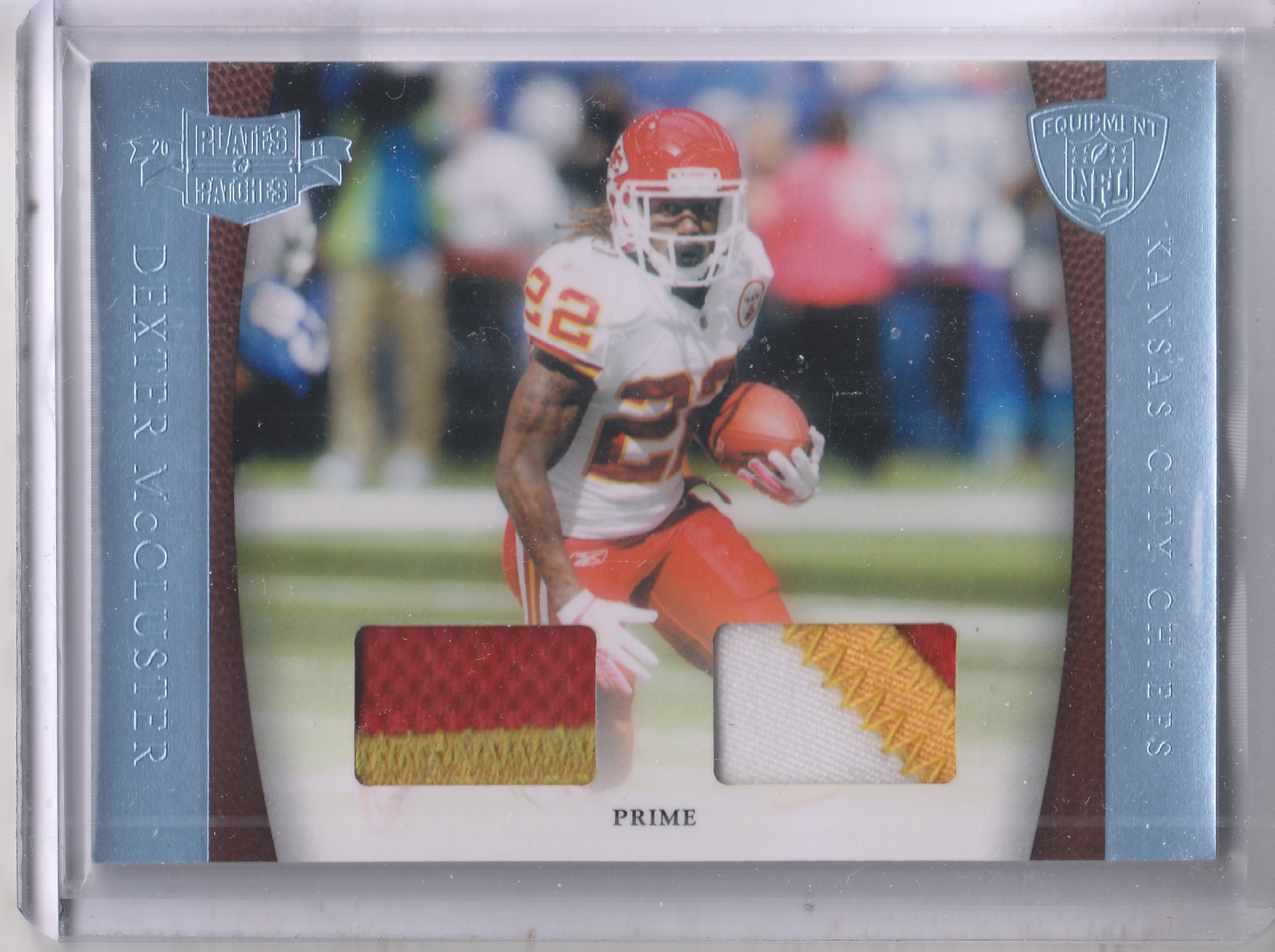 2011 Panini Plates and Patches NFL Equipment Combos Prime #6 Dexter McCluster/10