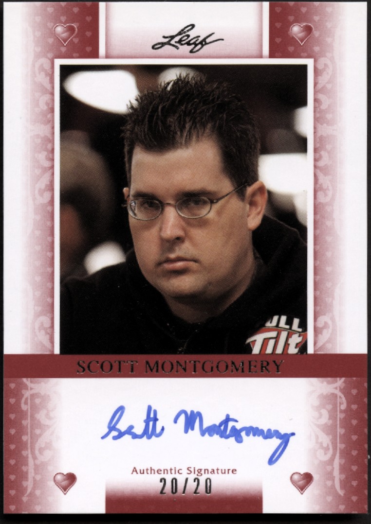 2011 Leaf Poker Hearts #BASM1 Scott Montgomery/20