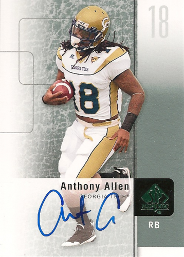 2011 SP Authentic Autographs #16 Anthony Allen E