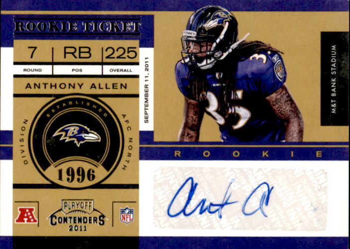 2011 Playoff Contenders #110 Anthony Allen AU RC