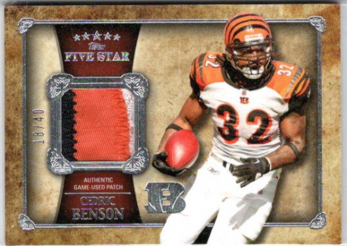 2011 Topps Five Star Patches #FSPCB Cedric Benson