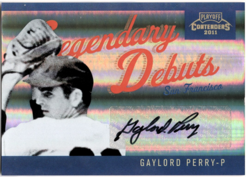 2011 Playoff Contenders Legendary Debuts Autographs #5 Gaylord Perry/60