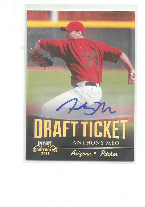 2011 Playoff Contenders Draft Ticket Autographs #DT10 Anthony Meo/299 *