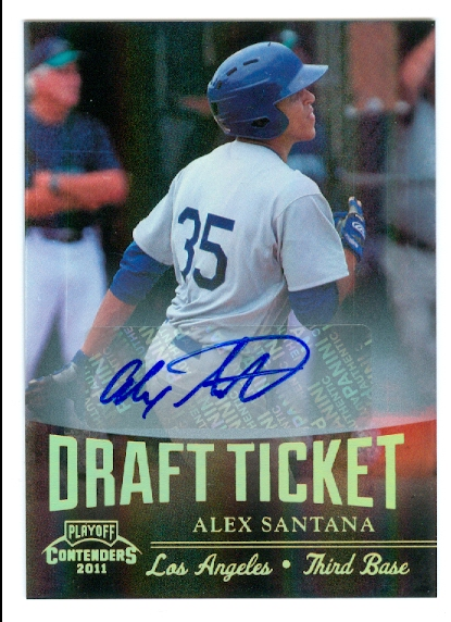 2011 Playoff Contenders Draft Ticket Autographs #DT25 Alex Santana