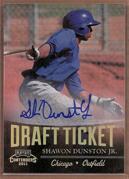 2011 Playoff Contenders Draft Ticket Autographs #DT67 Shawon Dunston Jr.