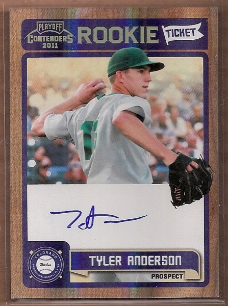 2011 Playoff Contenders Rookie Ticket Autographs #RT29 Tyler Anderson