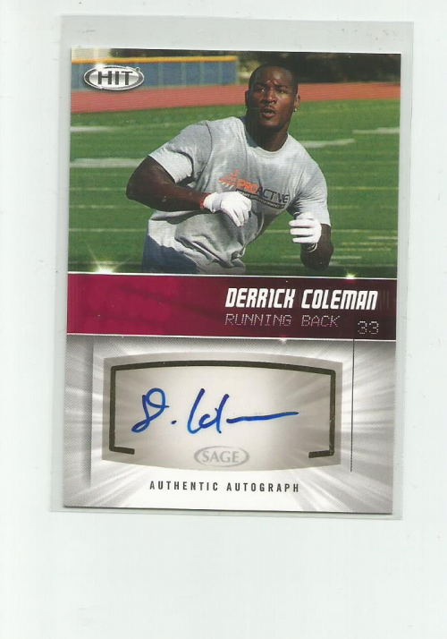 2012 SAGE HIT Autographs #A33 Derrick Coleman