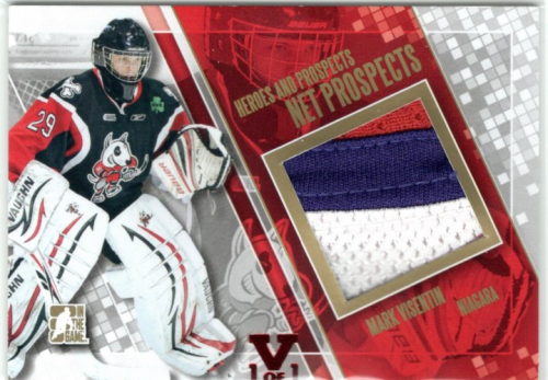 2011-12 ITG Heroes and Prospects Net Prospects Jerseys Gold #NP07 Mark Visentin