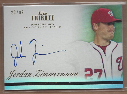 2012 Topps Tribute Autographs #JZ1 Jordan Zimmermann