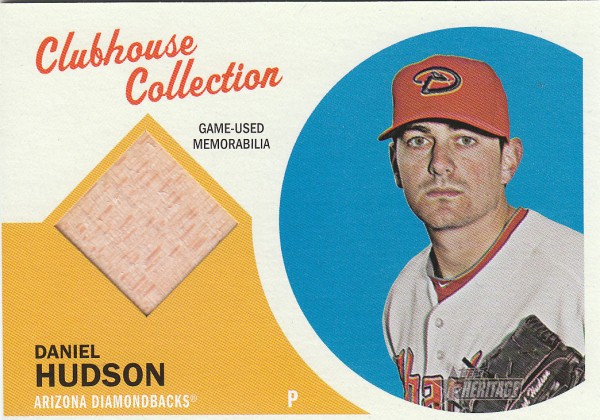 2012 Topps Heritage Clubhouse Collection Relics #DHU Daniel Hudson