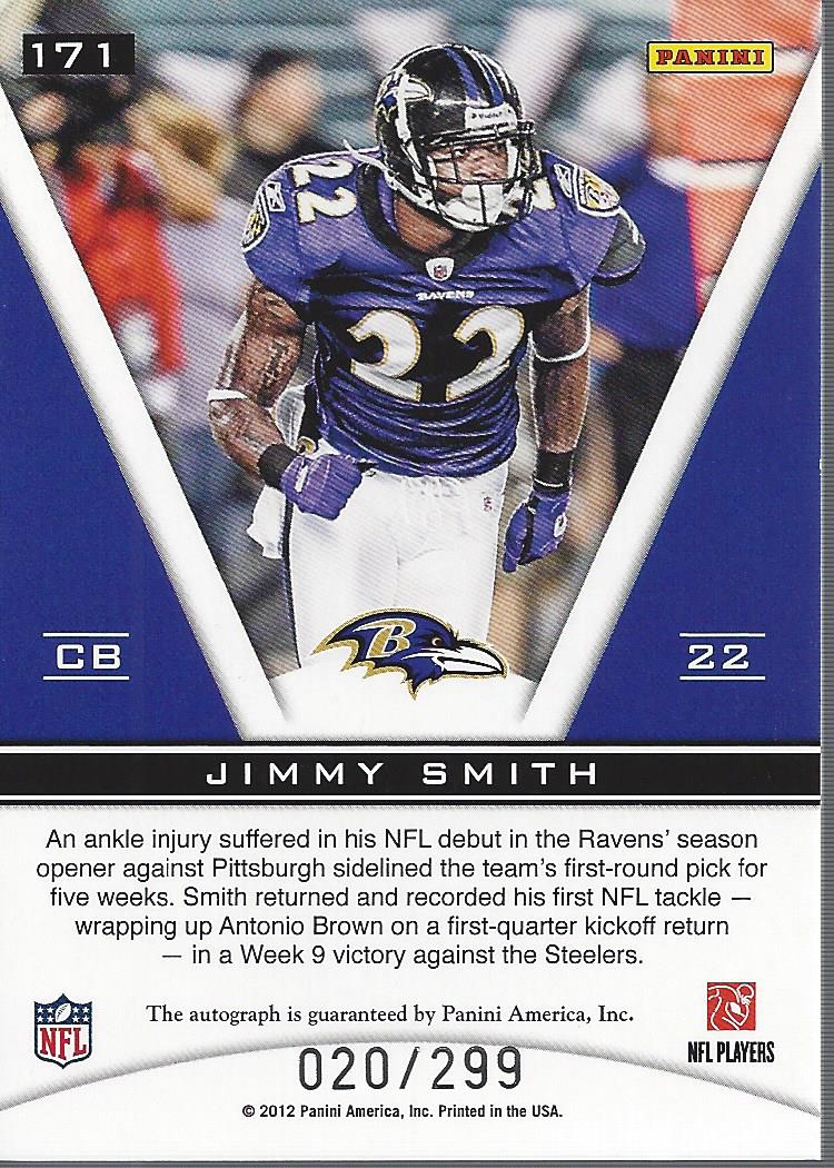 2011 Totally Certified #171 Jimmy Smith AU/299 RC back image