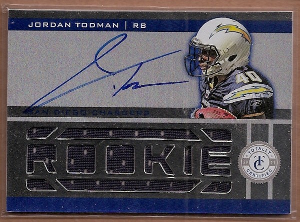 2011 Totally Certified #219 Jordan Todman JSY AU/499 RC