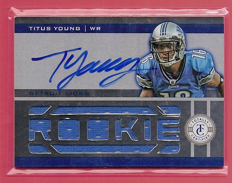 2011 Totally Certified #233 Titus Young JSY AU/499 RC