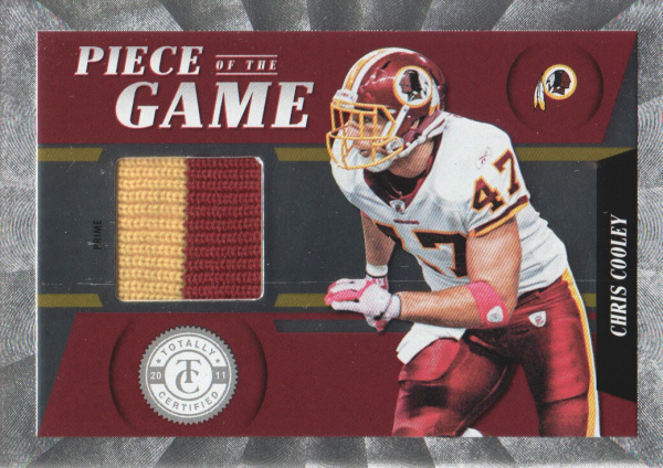 2011 Totally Certified Piece of the Game Prime #53 Chris Cooley/49