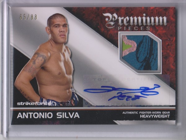 2012 Topps UFC Knockout Premium Pieces Relics Autographs #APPAS Antonio Silva