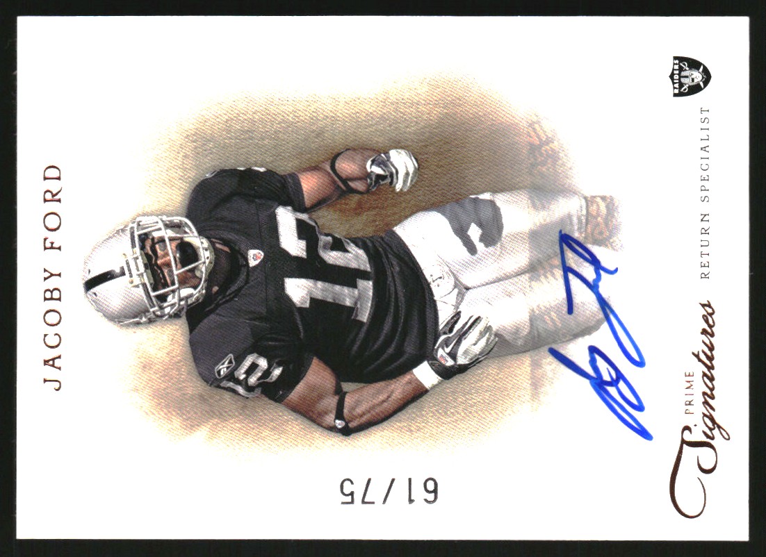 2011 Prime Signatures Autographs Bronze #78 Jacoby Ford/75