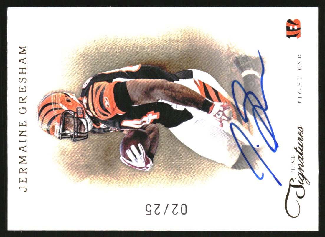 2011 Prime Signatures Autographs Gold #86 Jermaine Gresham/25