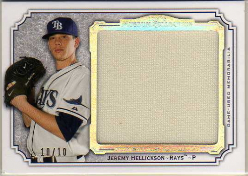 2012 Topps Museum Collection Momentous Material Jumbo Relics Platinum 10 #JHE Jeremy Hellickson