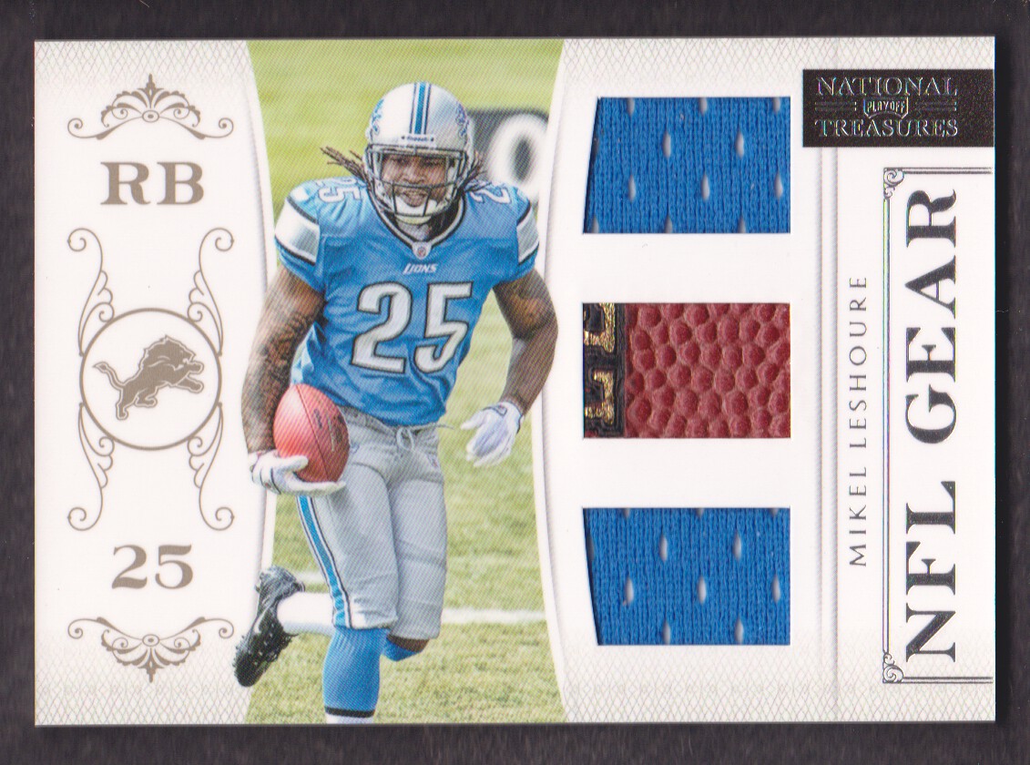 2011 Playoff National Treasures NFL Gear Triple #26 Mikel Leshoure