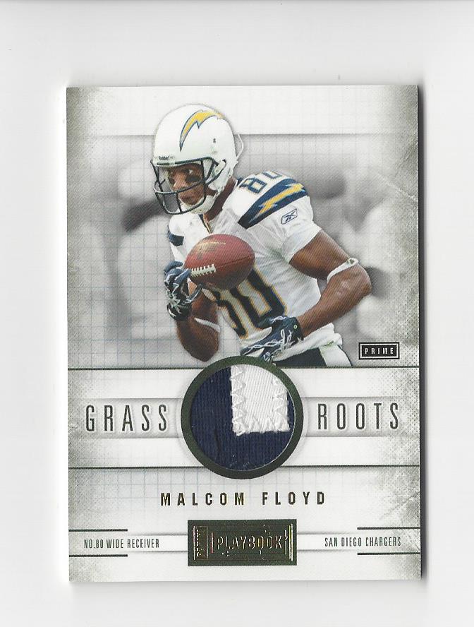 2011 Panini Playbook Grass Roots Materials Prime #40 Malcom Floyd/25