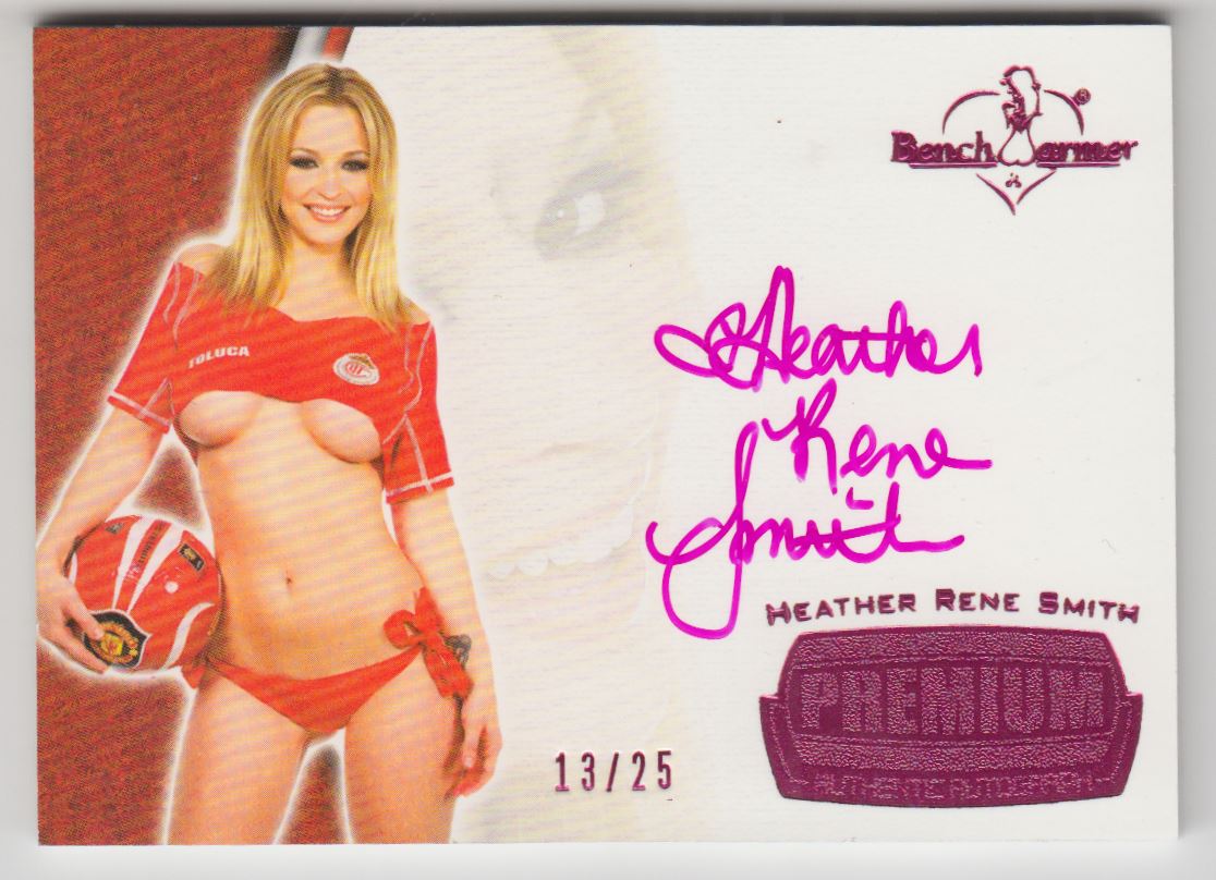 2012 Bench Warmer Soccer Autographs Pink Foil #14 Heather Rene Smith