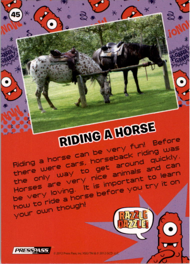 2012 Yo Gabba Gabba 45 Play Pretend With Muno Riding A Horse NM MT