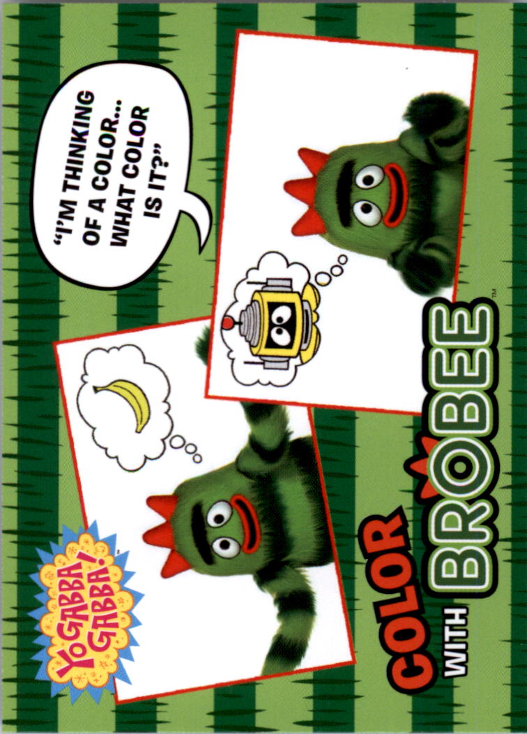 2012 Press Pass Yo Gabba Gabba Stickers 57 Color With Brobee Yellow Nm Mt