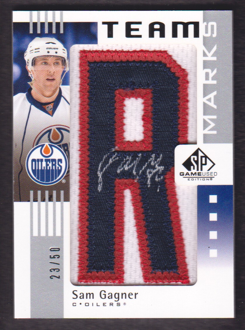 2011-12 SP Game Used Team Marks Oilers #TMSG Sam Gagner/50 EXCH