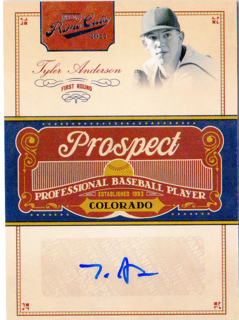 2011 Prime Cuts Prospect Signatures #TA Tyler Anderson