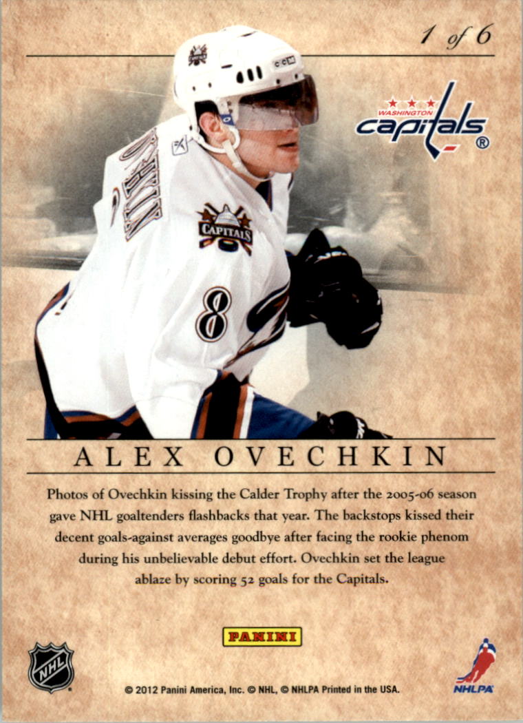 2011-12 Elite Series Alexander Ovechkin #1 Alex Ovechkin back image