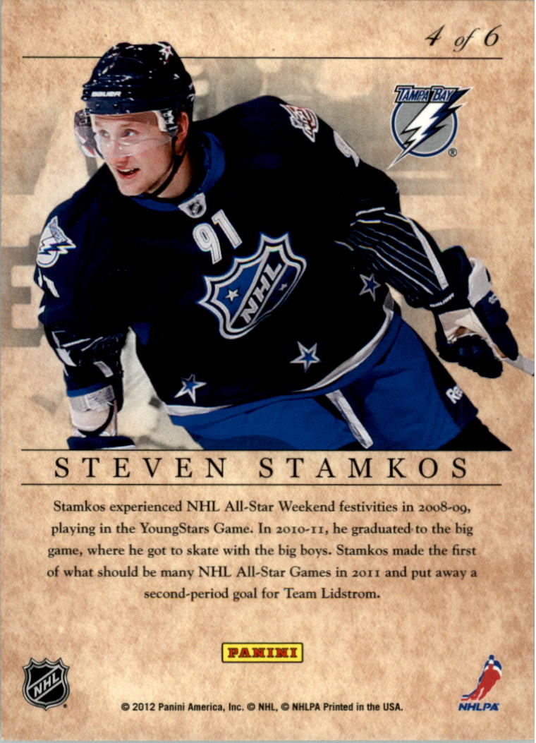2011-12 Elite Series Steven Stamkos #4 Steven Stamkos back image