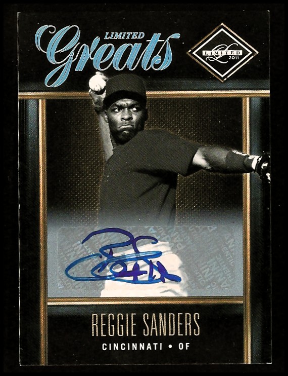 2011 Limited Greats Signatures #35 Reggie Sanders/499