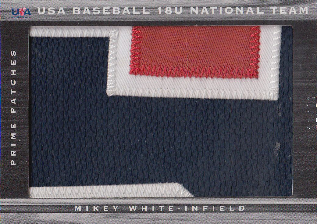 2011 Limited USA Baseball National Teams Prime Patches #40 Mikey White/21
