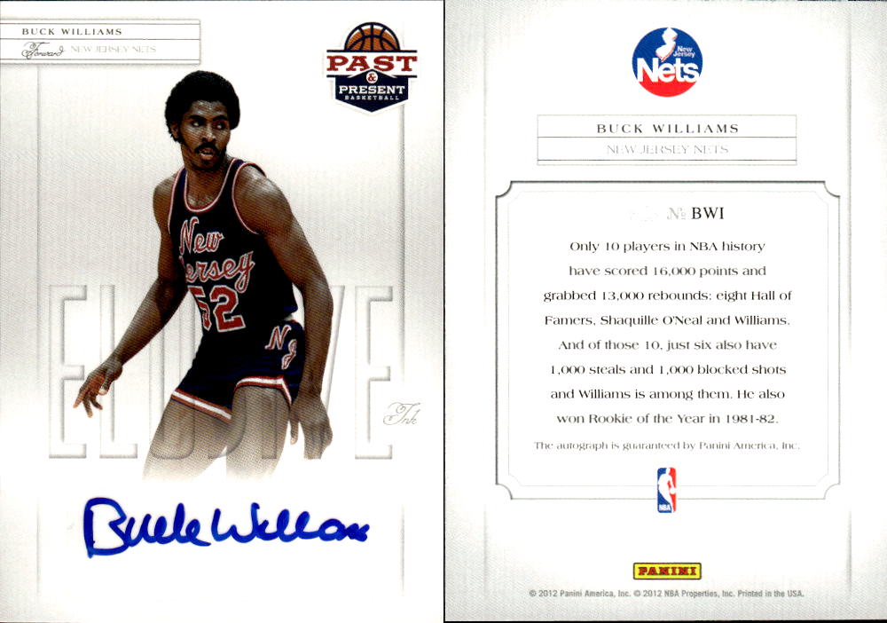 2011-12 Panini Past and Present Elusive Ink Autographs #BW Buck Williams