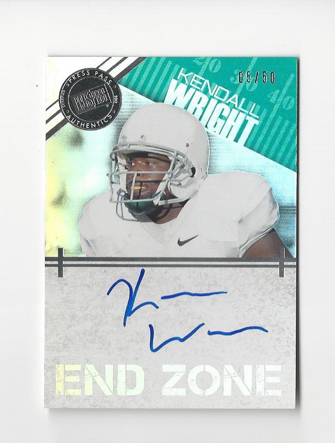 2012 Press Pass Showcase End Zone Autographs Silver #EZKW Kendall Wright