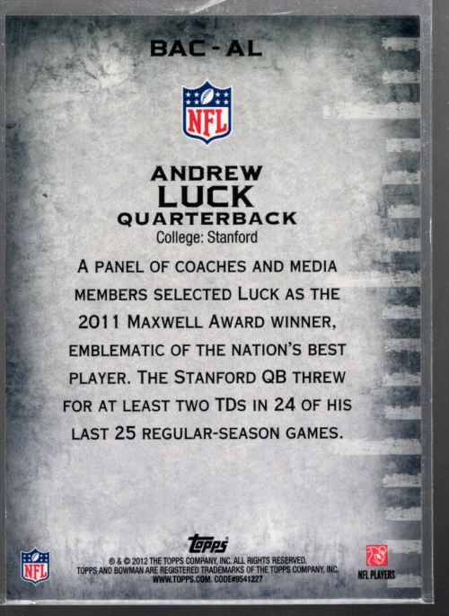 A4654- 2012 Bowman Football Assorted Insert Cards -You Pick- 15+ FREE US SHIP - Picture 3 of 162